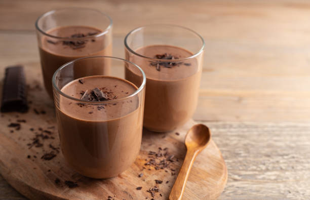 Homemade dessert chocolate mousse