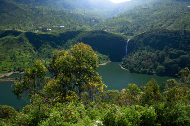 Beautiful waterfall in Sri Lanka