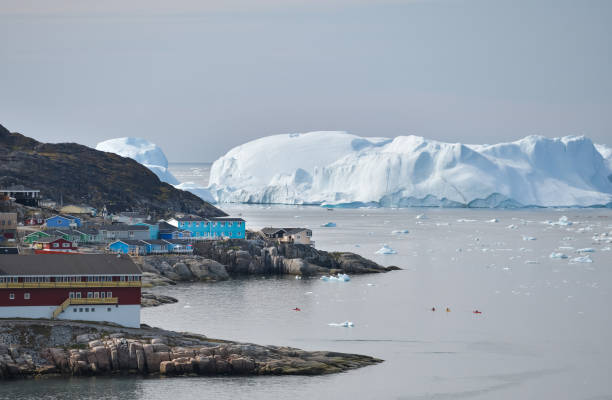 istock Beautiful landscape with large icebergs 1216108869