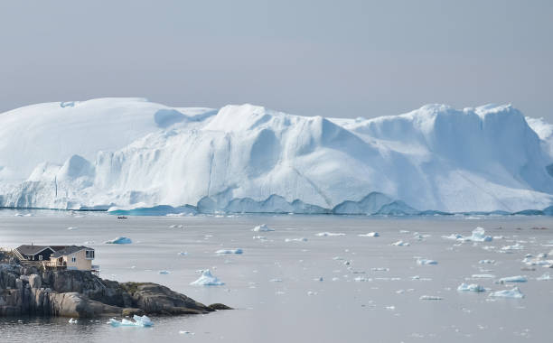 istock Beautiful landscape with large icebergs 1216108871