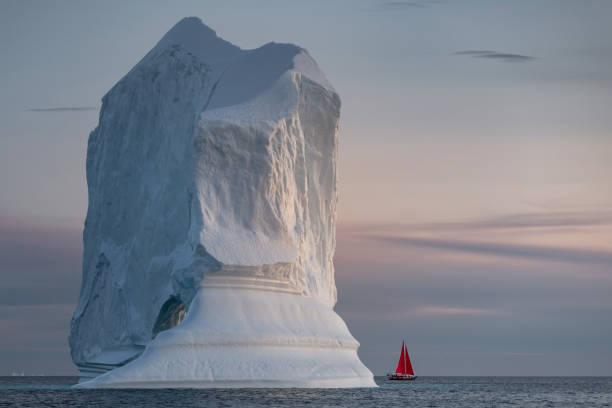 istock Beautiful landscape with large icebergs 1216108876