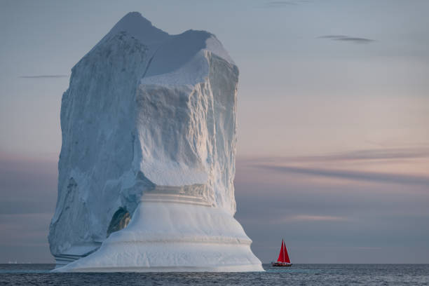 istock Beautiful landscape with large icebergs 1216108888