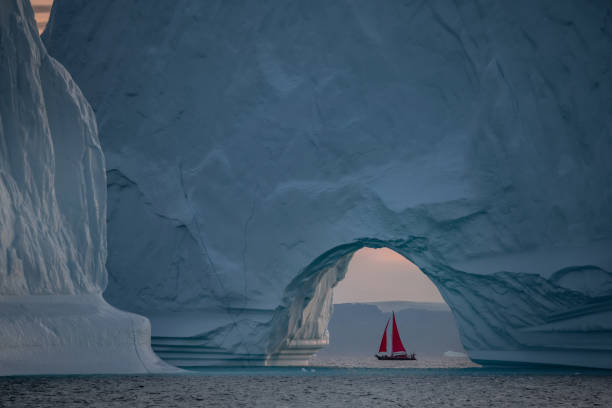 istock Beautiful landscape with large icebergs 1216108889
