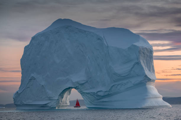 istock Beautiful landscape with large icebergs 1216108893