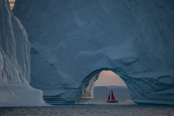 istock Beautiful landscape with large icebergs 1216108895