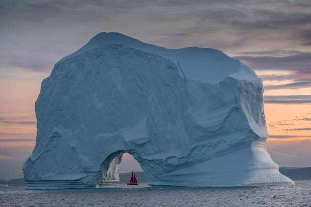 istock Beautiful landscape with large icebergs 1216109421
