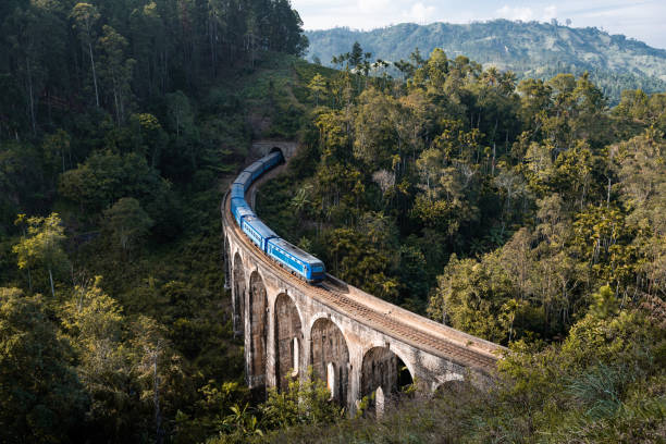 istock Train arriving at famous Nine arch bridge in Ella, Sri Lanka 1216110085