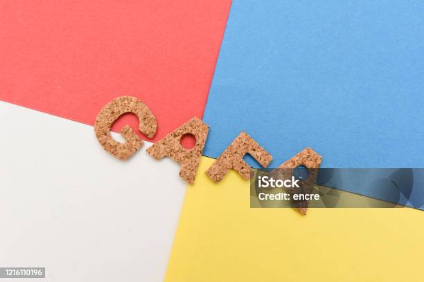 Gafa Alphabet Letter Word Text Stamp Stock Photo - Download Image Now - Alphabet, Colors, Communication