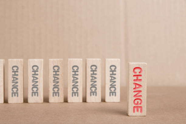istock Wooden Blocks with Chance and Change Concept 1216112523