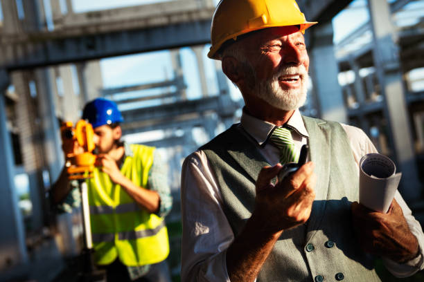 istock Portrait of construction architects, engineers working on building site 1216116865