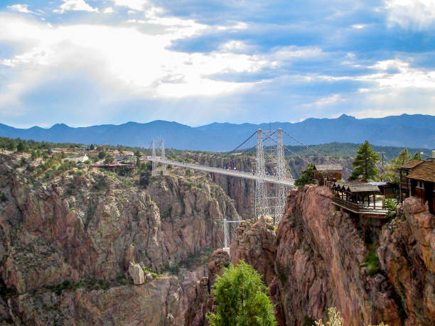Royal Gorge Bridge A view of the Royal Gorge Bridge from the side of the visitors center. 1234 stock pictures, royalty-free photos & images