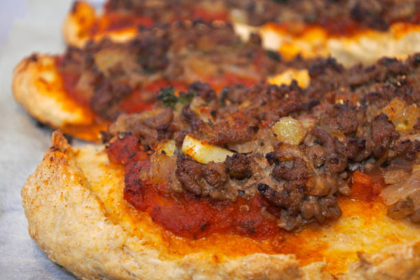 istock Lebanese Meat Pie Close up 1216122603