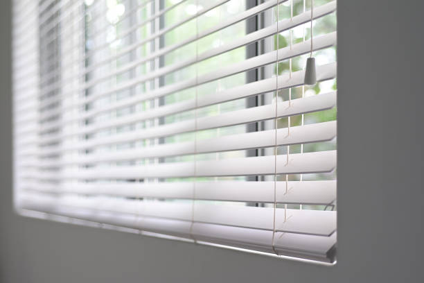 istock Aluminum venetian window blinds 1216122766