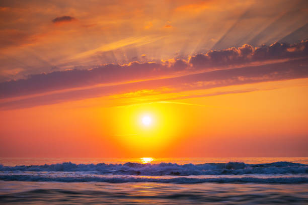 istock Beautiful cloudscape over the sea, sunrise shot 1216126661