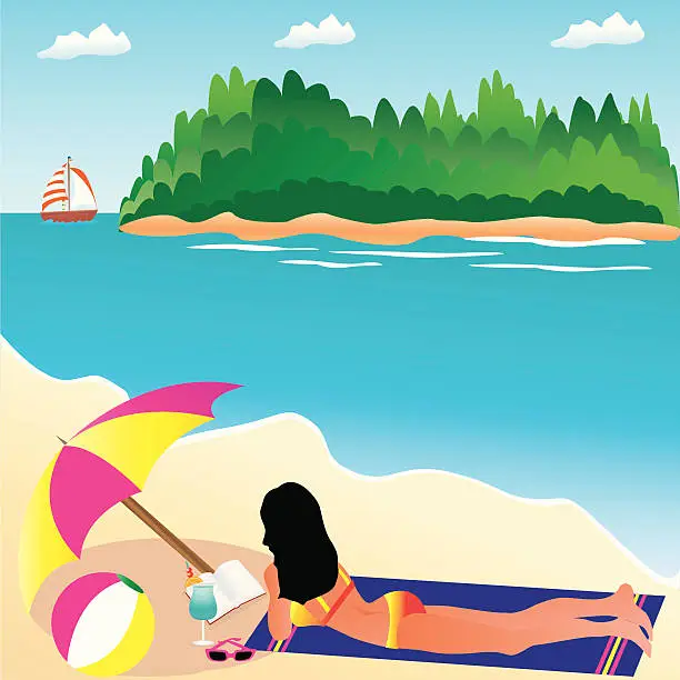 Vector illustration of Island Getaway