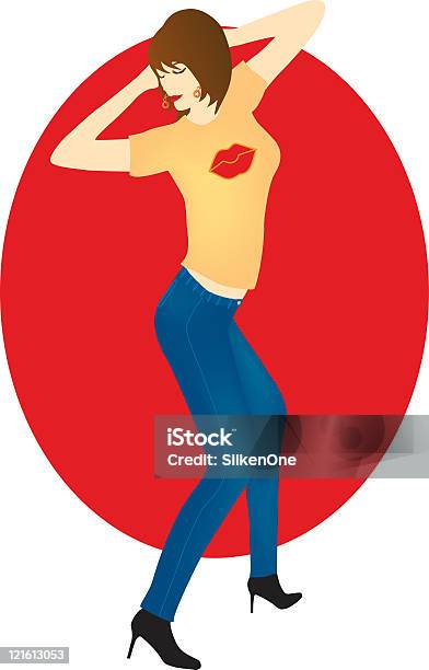 Jeans Girl Stock Illustration - Download Image Now - Adult, Artist's Model, Attitude