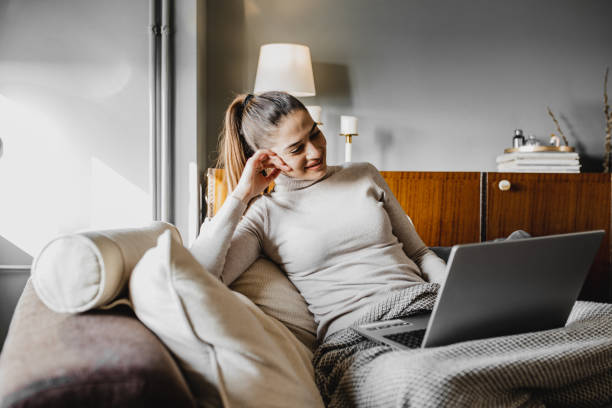 istock Young woman is working from home 1216133589