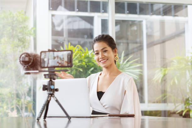 istock Young student woman use wireless internet learning and co-working at home on mobile tablet app. Modern girl people blogger couch on laptop education classroom online device, Social distancing in space 1216134135
