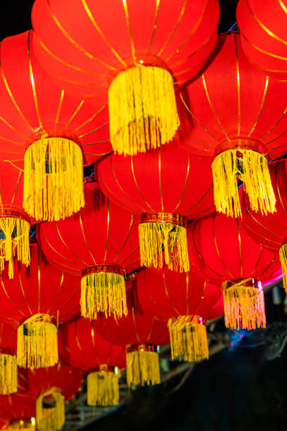 istock Chinese new year lantern in Chinese town 1216134830