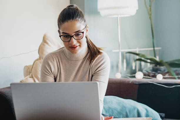 istock Young woman is working from home 1216134939