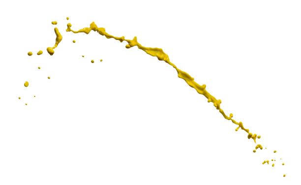 istock splendid yellow paint splash isolated on white background 1216136564