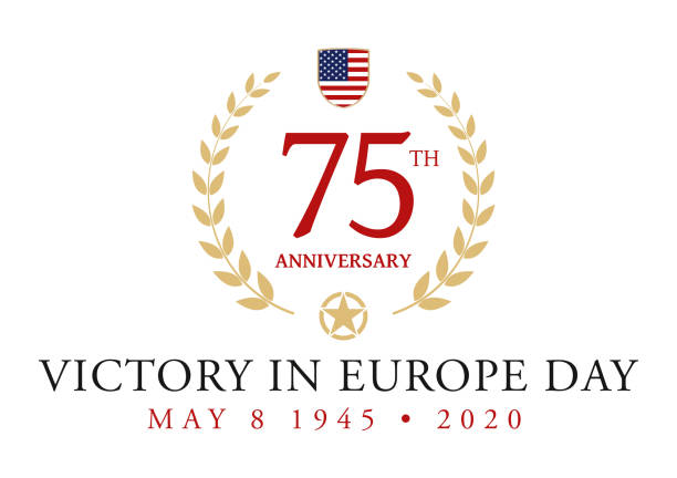 ilustraciones, imágenes clip art, dibujos animados e iconos de stock de 75 aniversario de la victoria en el día de europa - 1945