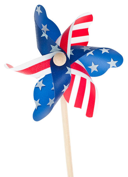 istock Patriotic Red White and Blie Pinwheel 121613844