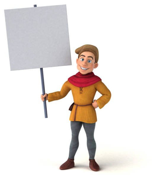 istock 3D Illustration of a medieval historical character 1216146404