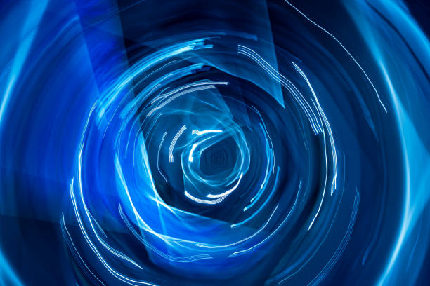 abstract Glowing spiral tunnel