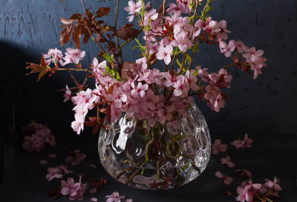 istock Spring fruit flowers in vase. Flower bouquet 1216169699