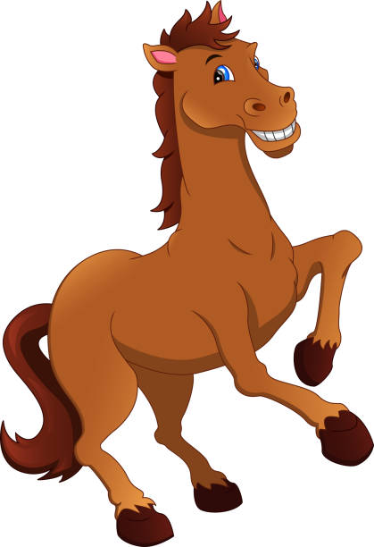 Cute Horse Cartoon Stock Illustration - Download Image Now - Cartoon, Horse,  Animal - iStock