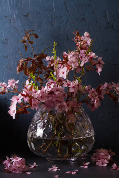 istock Spring fruit flowers in vase. Flower bouquet 1216169762