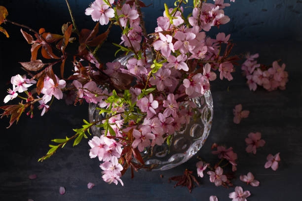 istock Spring fruit flowers in vase. Flower bouquet 1216169788