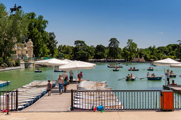 Ankara, Turkey - May 22, 2016: People enjoying in Göksu Public Park in Ankara City, Turkey. Some of them walking near the lake and the others on paddleboats. Göksu park is 50.8 ha (126 acres). In 2003, the lake was taken care of by the Municipality of Ankara and the park was opened that same year.