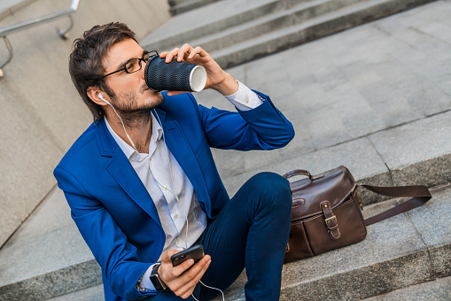 Business, City, Man, Street, Adult