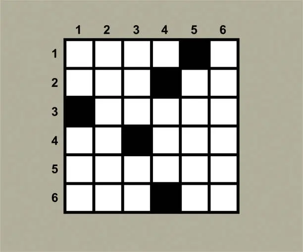 Vector illustration of Crossword vector illustration