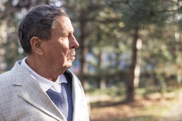 istock Portrait of senior man looking thoughtful 1216178239