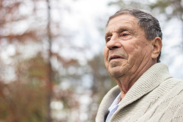 istock Portrait of senior man looking thoughtful 1216178317
