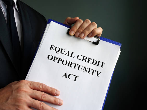 istock Lawyer shows Equal Credit Opportunity Act ECOA. 1216178321
