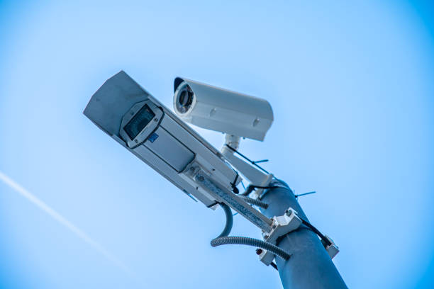 istock A camera system on the streets of the city monitors security 1216178348