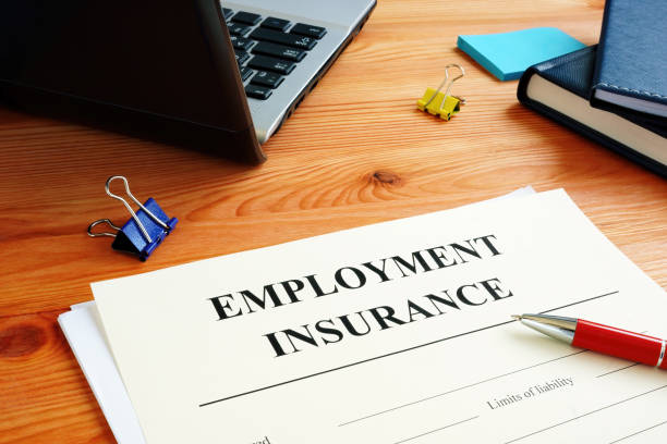 istock Unemployment insurance application form for signing. 1216178483