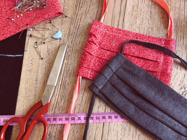 istock sewing homemade face masks from cotton fabric 1216181808