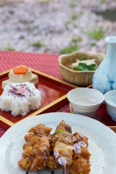istock Cherry-blossom viewing of cooking spring events 1216182046