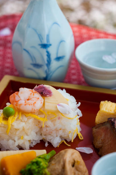 istock Cherry-blossom viewing of cooking spring events 1216182110