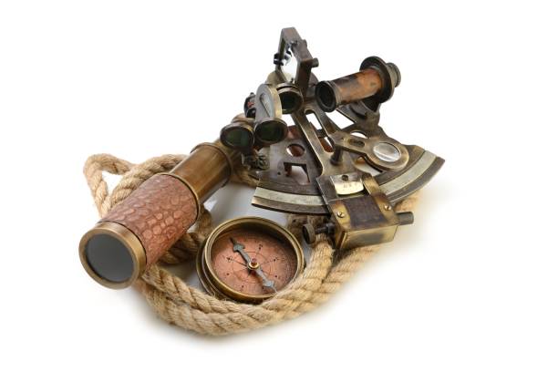 istock Nautical equipment on the white background 1216184614