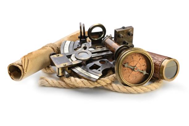 istock Nautical equipment on the white background 1216184625