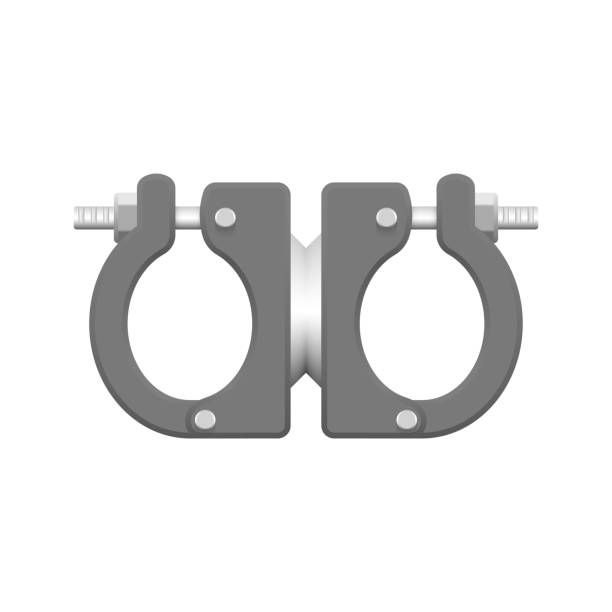 ikona zacisku rury - scaffolding wheel construction site metal stock illustrations
