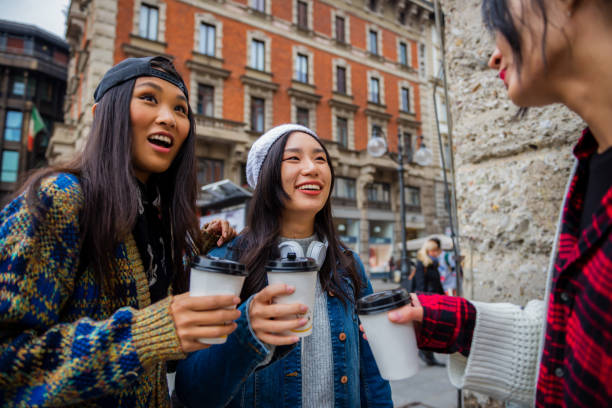 istock Asian tourists enjoy walk and coffee 1216186745