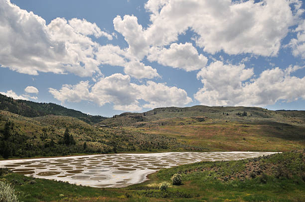 klikuk, a lake in osoyoos, bc - lake osoyoos foto e immagini stock