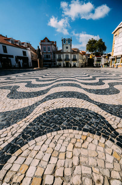 istock Empty Central square 5th October in Cascais, Portugal 1216188461